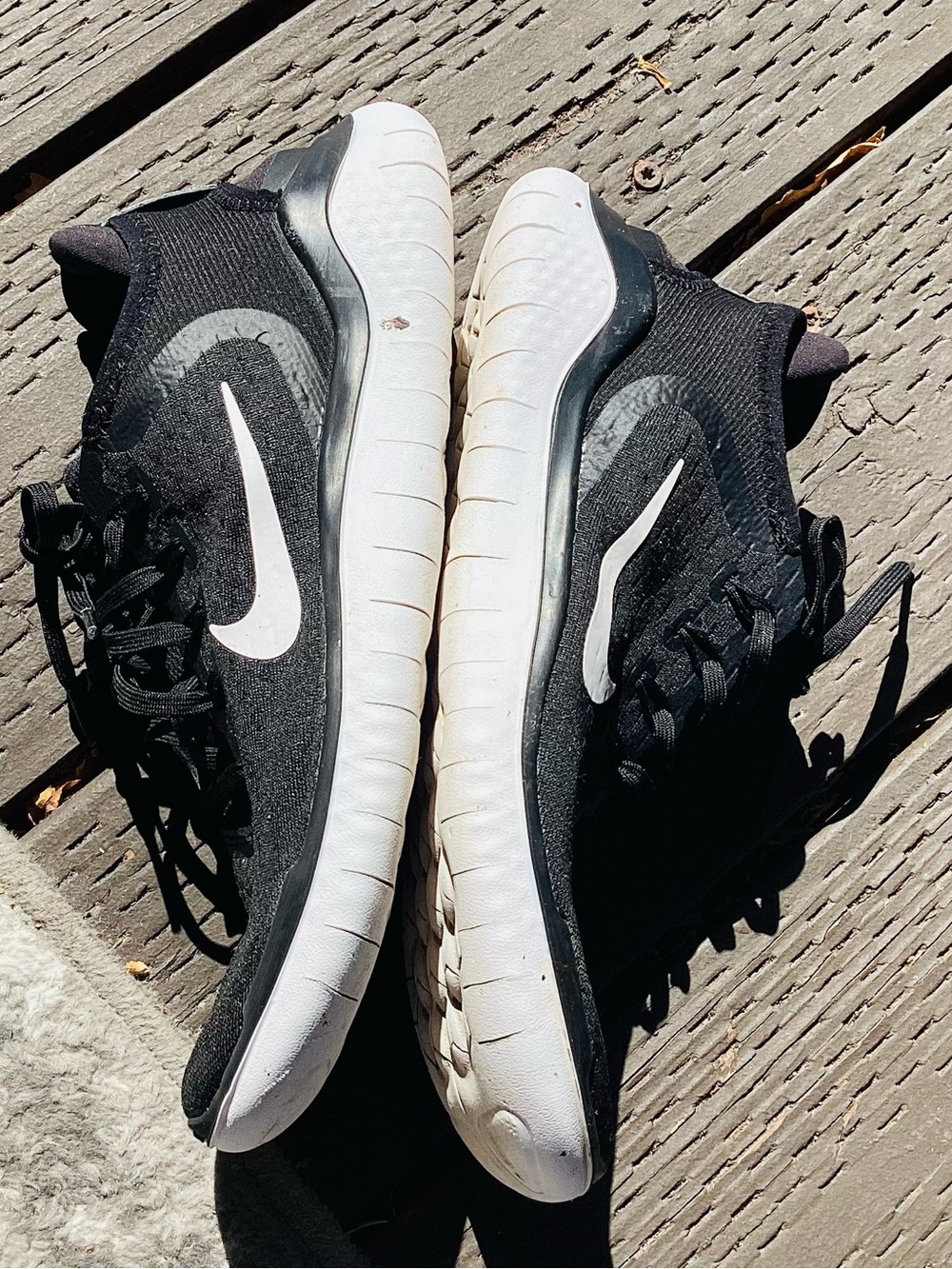 Nike Free Women’s Black and White Knit Sneakers size 9